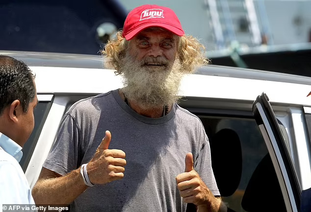 Australian castaway rescued off coast of Mexico says he survived on 'a lot of sushi' and admits 'I didn't think I'd make it' in first interview after three months stranded at sea with his dog