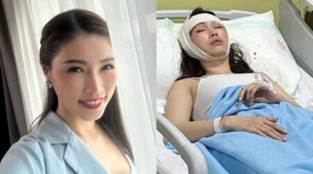 Malaysian model-actress Amber Chia has been hospitalised following a fall on Wednesday night. Photos: Amber Chia/Instagram